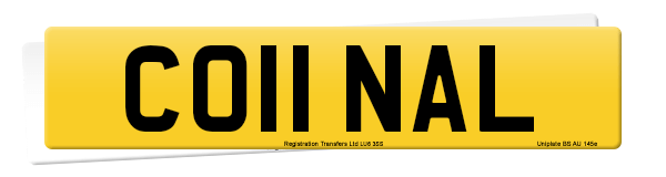 Registration number CO11 NAL